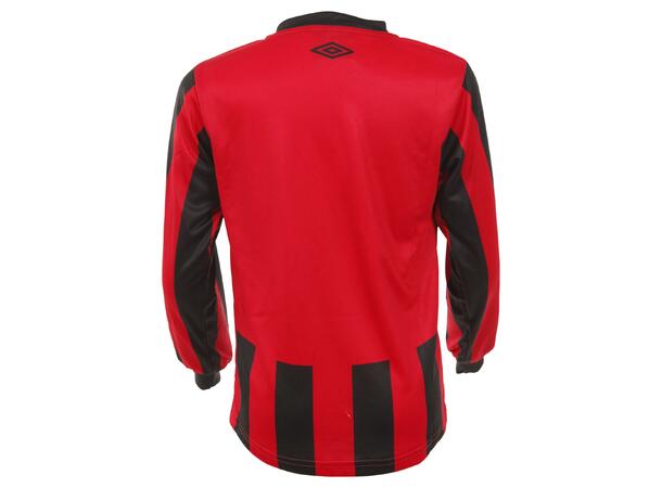 UMBRO Certi Strip Jsy LS Rød/Sort XXL Stripet teknisk spillertrøye 